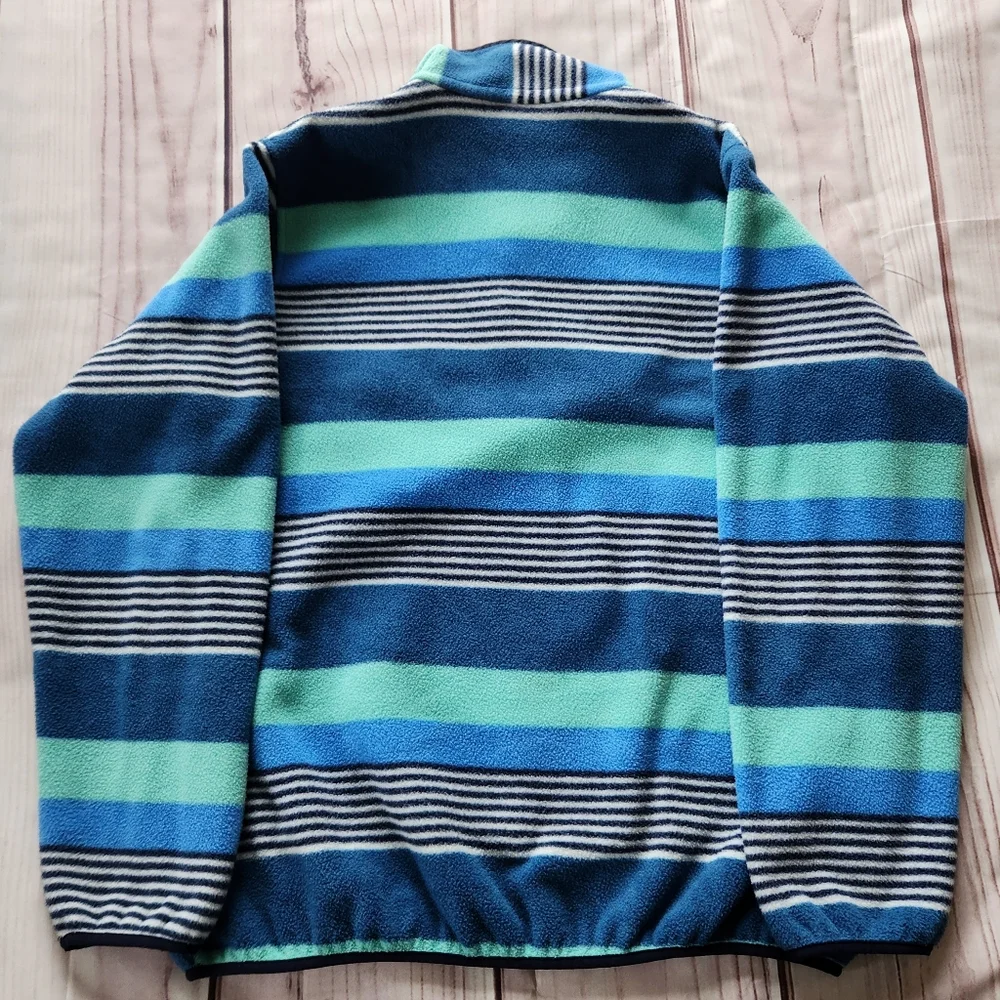 Patagonia "Synchilla Snap-T Fleece" Pullover Fitz Stripe Blue | Women's Size XL - Picture 5 of 12